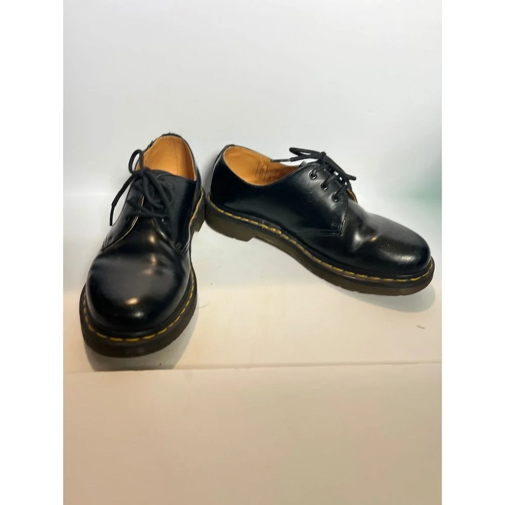 Dr. Martens 1461 Black Smooth Leather 3-Eye Oxford Shoes Mens 8 Womens 9